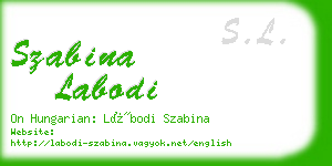 szabina labodi business card